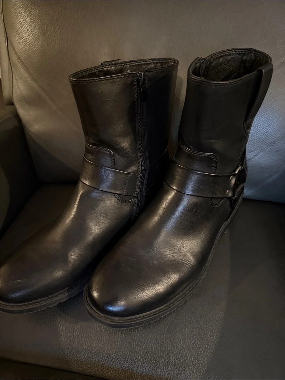 Frye and Co Men's Black Leather Mid-Calf Boots